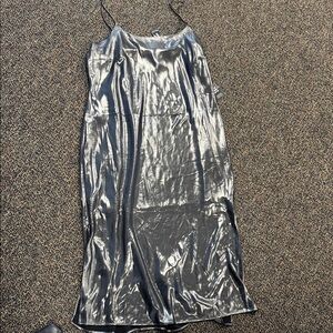 Express Shiny Silver Dress
